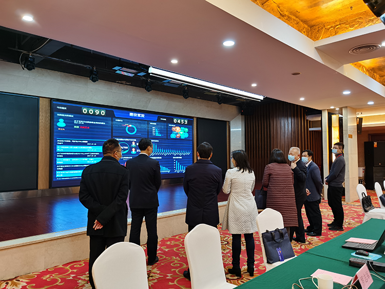 2021年湖南省人大驻会保障现场，代表建议实况看板成功亮相